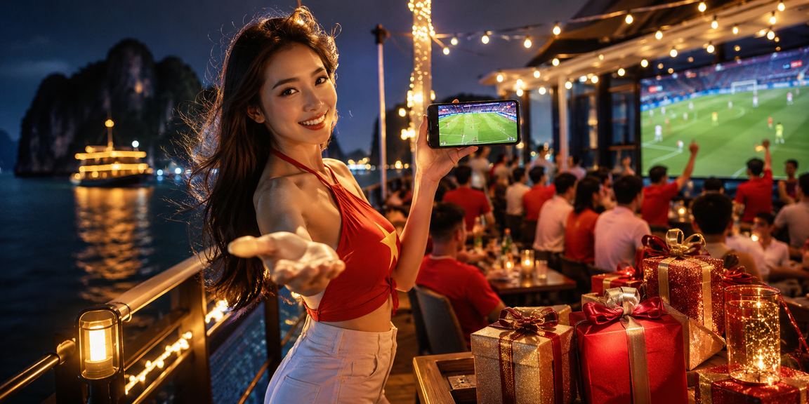 Người dùng Hà Nội tra cứu kết quả xổ số trên điện thoại bên bờ biển