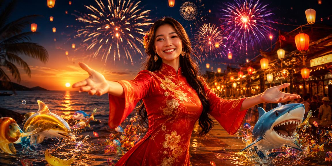 Đèn lồng Hội An lung linh bên cạnh trò chơi bắn cá trực tuyến